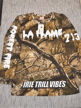 Virgil Abloh x Travis Scott Long Sleeve Tee - Camo Brown